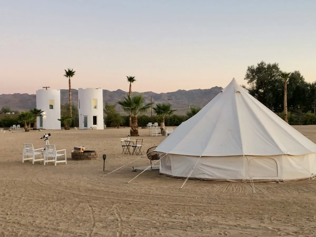 Glamping yurt on private land